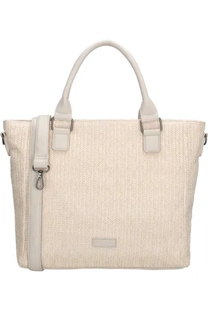 Beagles Formentera Handtas - Shopper - Crossbody - Schouderband - Riet - Zomer - Ritsvakken - Praktisch