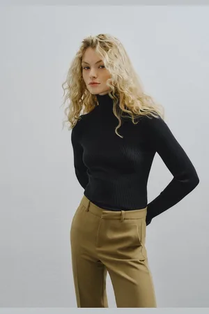 OXXO Turtle Neck Knitwear Sweater Größe L Black
