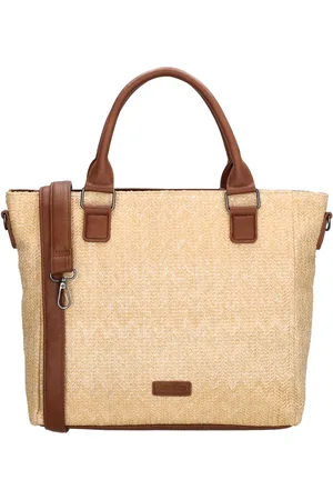 Beagles Formentera Handtas - Shopper - Crossbody - Schouderband - Riet - Zomer - Ritsvakken - Praktisch