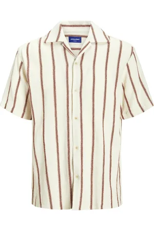 JACK & JONES JACK&JONES PLUS JORCOBA STRIPE RESORT SHIRT SS SN PLS Heren Overhemd