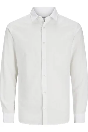 JACK & JONES JACK&JONES JUNIOR JJEBREEZE LINEN BLEND SHIRT LS SN JNR Jongens Overhemd