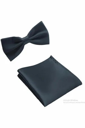 Merkloos Vlinderstrik + pochette – vlinderstrik heren - Heren Vlinderstrik + pochet –