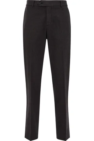WE Fashion Heren tapered fit pantalon met dessin