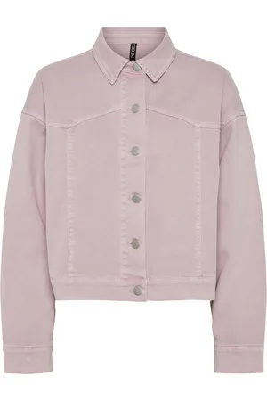 Pieces® Jas Pcfenny Ls Denim Jacket Mm 17155064 Dawn Pink/washes Dames
