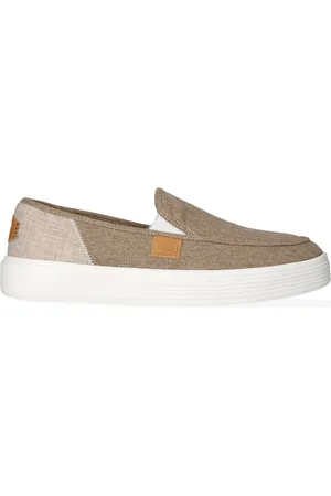 Hey dude Sunapee Craft Linen Heren Instappers Olive