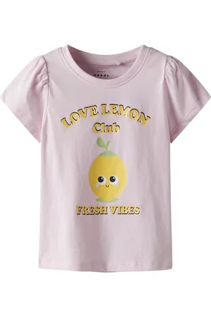 NAME IT NMFVIBEKE CAPSL TOP Meisjes T-shirt - Lemon