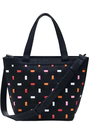 Desigual Handtas Schoudertas Fantasia Valdivia Shopping Bag Zwart