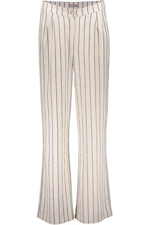 Geisha Broek Linnen Broek Met Strepen 51231 20 Sand/black Dames