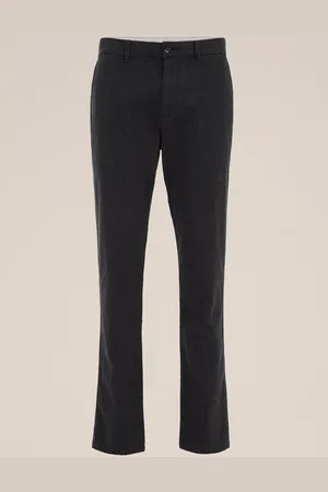 WE Fashion Men???s slim fit chinos with design