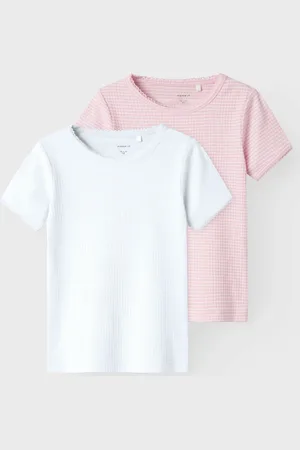 NAME IT NMFFIKATIE 2P SS SLIM TOP PB - Meisjes - T-shirts