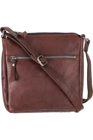 Spikes&Sparrow Kleine Crossbodytas / Schoudertas Dames - Leer - Bronco