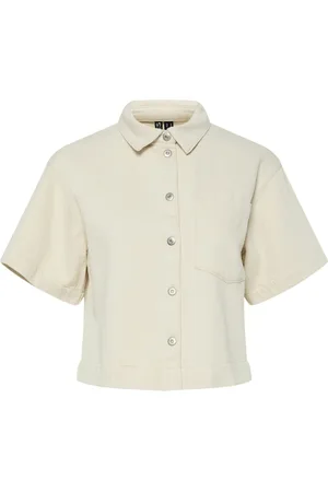 Pieces® Blouse Pcsavanna Ss Denim Shirt 17156459 Raw Cotton Dames