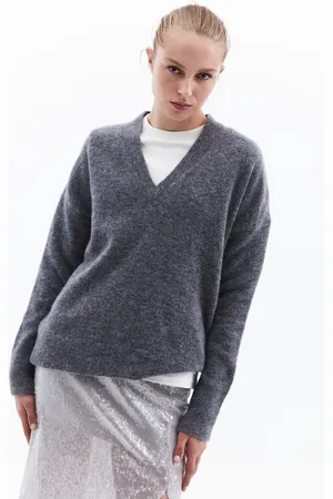 OXXO Pullover mit V-Ausschnitt Größe S Grey Melange