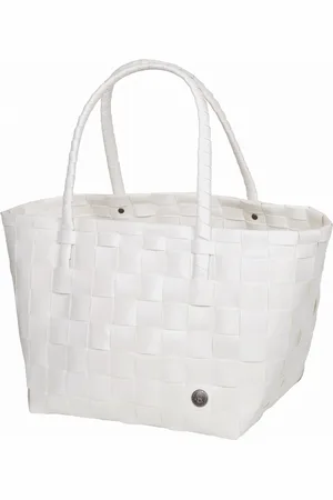 Handed By Duurzame handgevlochten boodschappentas - Shopper - Weekendtas - Strandtas - Sporttas - Paris - - white