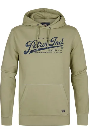 Petrol Industries Heren Artwork Hoodie Sandbar - Groen