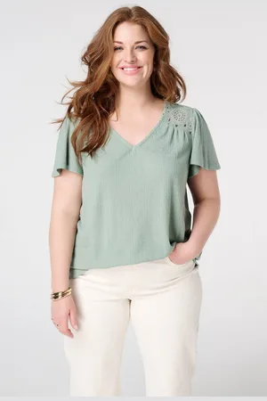 MS Mode T-shirt T-shirt met crochet details