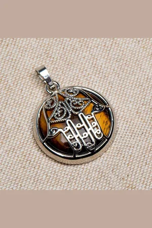 Zentana Ketting Hanger - Hamsa Gelukshandje - Tijgeroog Edelsteen - Bescherming - Sieraden voor Vrouwen & Dames