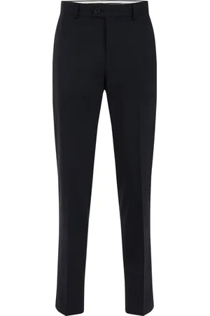 Van gils Heren slim fit pantalon met jacquard-dessin
