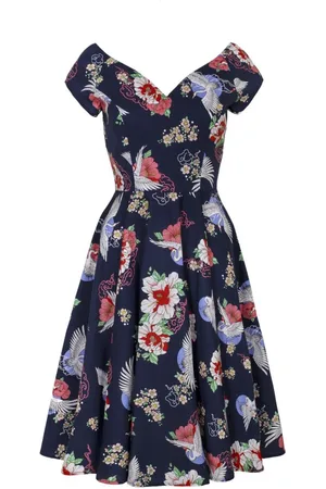 Hell Bunny Misa Midi Dress Medium-lengte jurk meerkleurig L Dames