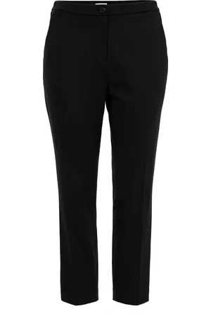 WE Fashion Dames slim fit pantalon met stretch