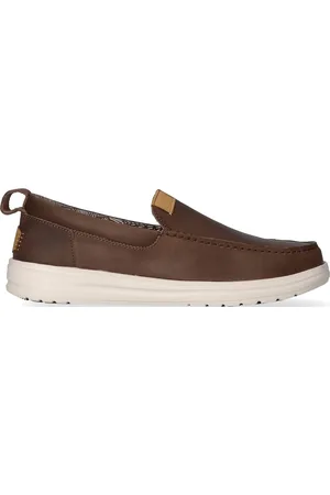 Hey dude Wally Grip Moc Craft Leather Heren Mocassins Grey