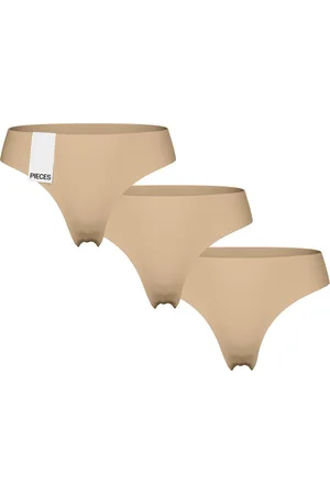 Pieces® Onderbroek Pcnamee Thong 3-pack Noos 17141726 Nude 3 Pack Dames