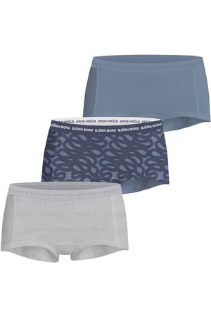 Björn Borg Dames soft cotton stretch 3P mini boxershorts basic print blauw & grijs