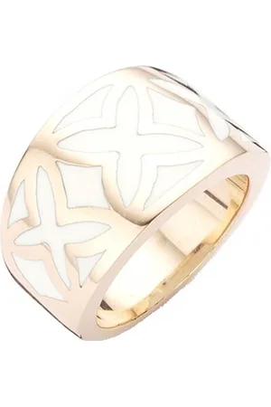 Silventi 983200141-56 Stalen ring - emaille bloem 14 mm - maat 56 - / wit