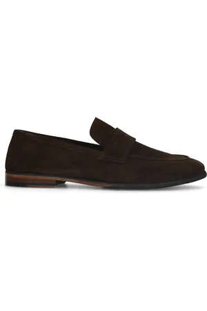 Manfield Heren - Bruine suède loafers