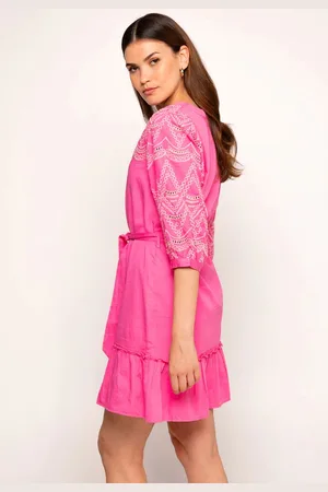 FREEBIRD Jurk Dress Diora Wv Embroidery 236 Pink Dames