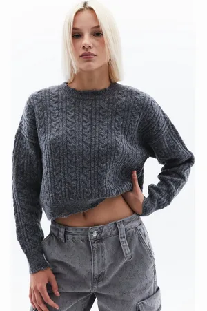 OXXO Wool Blended Knitwear Sweater Größe M Anthra Melange