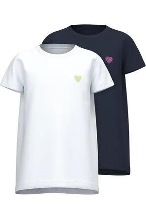 NAME IT NKFVIOLINE 2P SS LOOSE TOP Meisjes T-shirt - Bright White