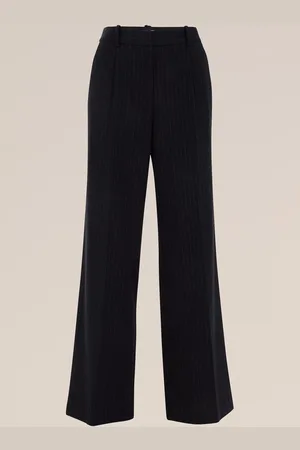 WE Fashion Dames wide leg pantalon van wolmix