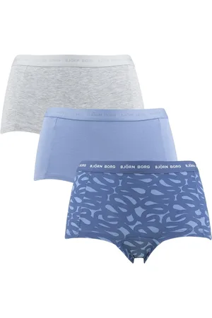Björn Borg Dames soft cotton stretch 3P mini boxershorts basic print blauw & grijs