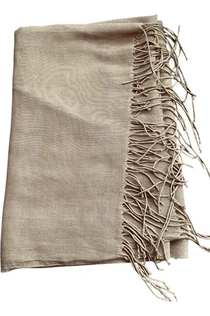 Merkloos Sjaal lang effen kleur mosterd geel 185/75cm