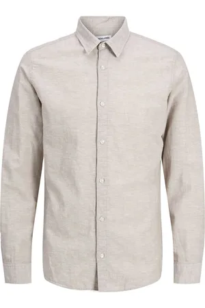 JACK & JONES JACK&JONES JUNIOR JJEBREEZE LINEN BLEND SHIRT LS SN JNR Jongens Overhemd