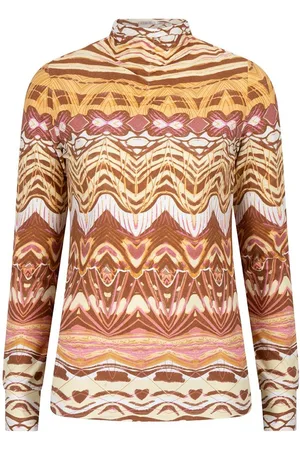 Esqualo Blouse Top Gathering Dreamstory Sp25 30005 999 Print Dames