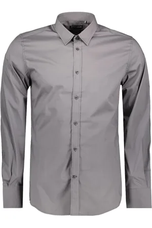 Antony Morato Overhemd Shirt Milano Mmsl00694 Fa450010 9074 Anthracite Mannen