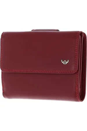 Golden head Leren Portemonnee Polo RFID Protect Ladies Purse Wallet Rood