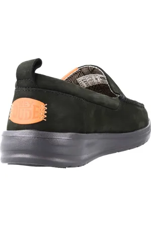 Hey dude Wally Grip Moc Craft Leather Heren Mocassins Black