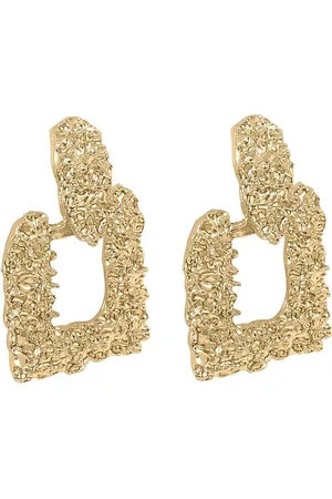 Margot Bardot Textured Oorbellen Square Gold