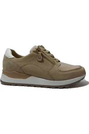 Waldläufer Dames Sneaker - OrthoTritt H64007-500-500-094 Zand - Wijdte H