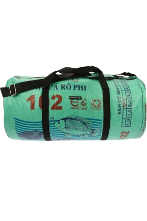 MoreThanHip Weekend- of sporttas 40 L van gerecyclede cementzakken - Jumbo L vis - 55 x 27 x 27 cm