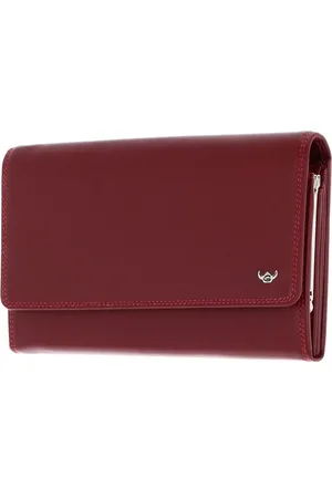 Golden head Portemonnee Polo RFID Protect French Coin Purse Wallet Donkerrood