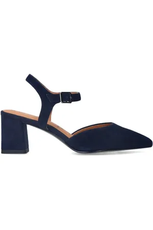 No Stress Dames - Navy suède slingbacks