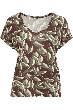 WE Fashion Dames T-shirt met dessin - Curve