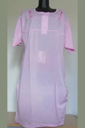 Merkloos Comfortabel & Stijlvol Half-lang Slaapkleedje – Grote Maten (XXL - 6XL) - 4 Seizoens slaapkleedje - nachthemd - korte mouw