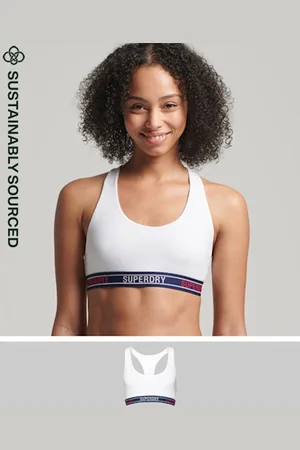 Superdry Multi Logo Crop Lette Bh Wit M Vrouw