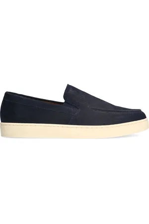 Manfield Heren - Navy suède loafers