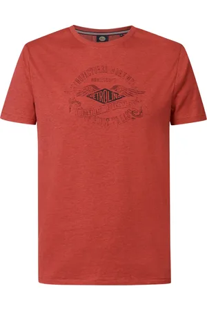 Petrol Industries Heren Artwork T-shirt Tranquil - Rood
